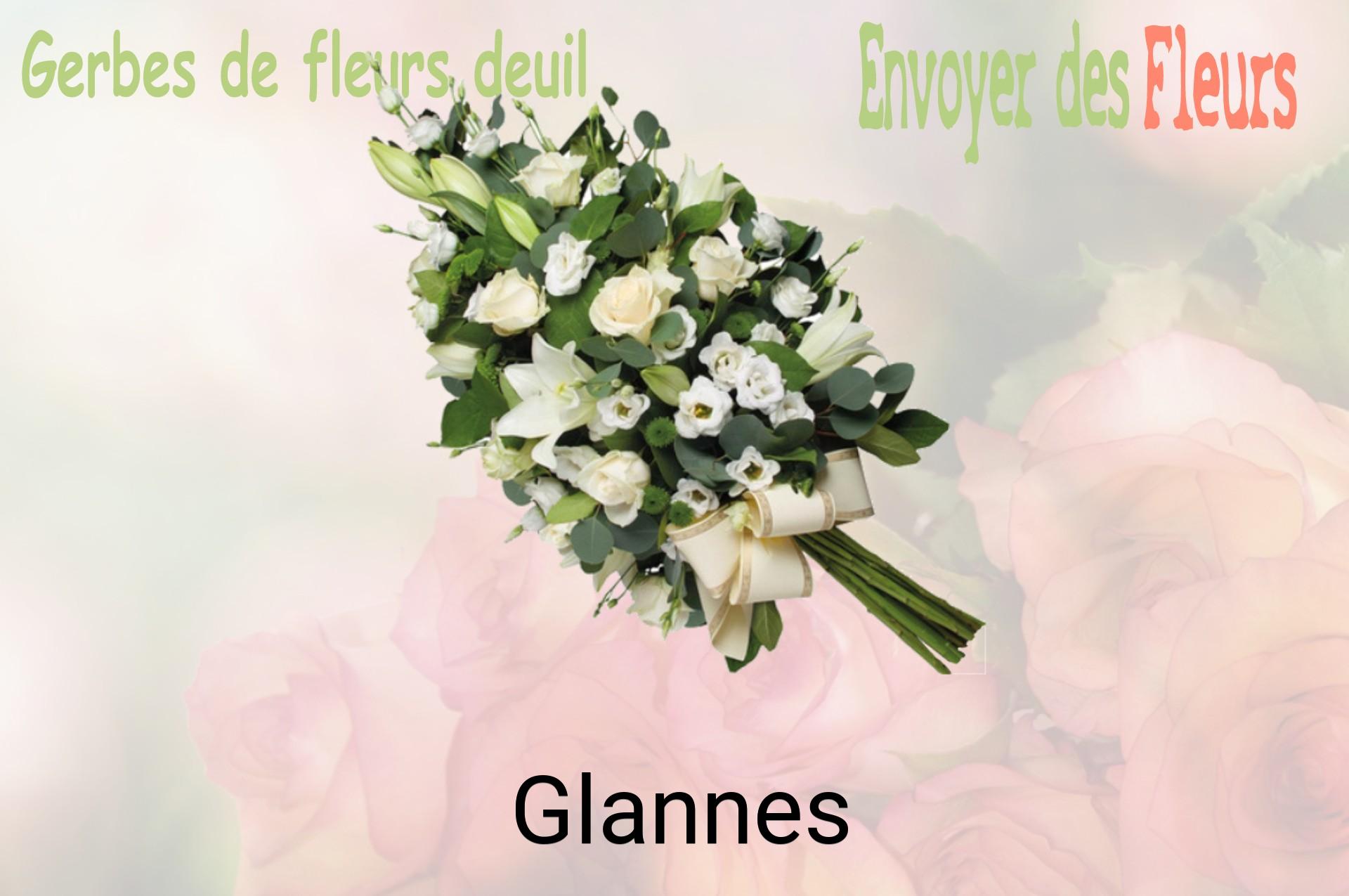 Gerbe de fleurs de deuil livrée à Glannes